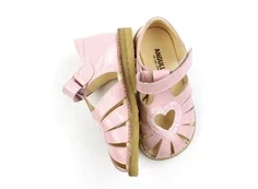 Angulus rosa sandal med hjerte, glitter og lak